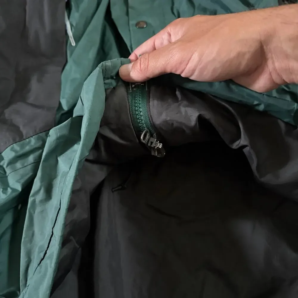 Mens Vintage 90s The North Face Forest Green Gore Tex Mountain Light Jacket Sz L